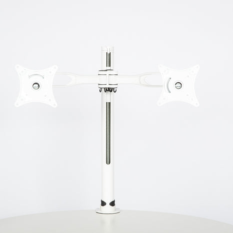 Elevate Dual Monitor Arm - White